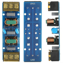 25A Power Filter Frequency TwoStage LowPass Filter 98x19x28mm Black ABS Module AC Power Inlet Noise Suppression