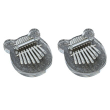 8-Tasten  Kalimba Regenbogen Transparent Kristall Kalimba Finger Klavier Instrument Bär