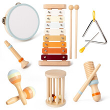 Musikinstrumente-Holzspielzeug für Kleinkinder Von 1-3 Jahren, Schlaginstrumenten-Set, Musikspielzeug für Frühes Lernen
