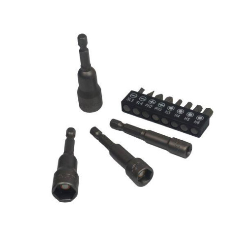us pro US PRO Tools 15pc 1/4" Hex Dr Magnetic Impact Nut Driver & Bit Set Metric 7169 2