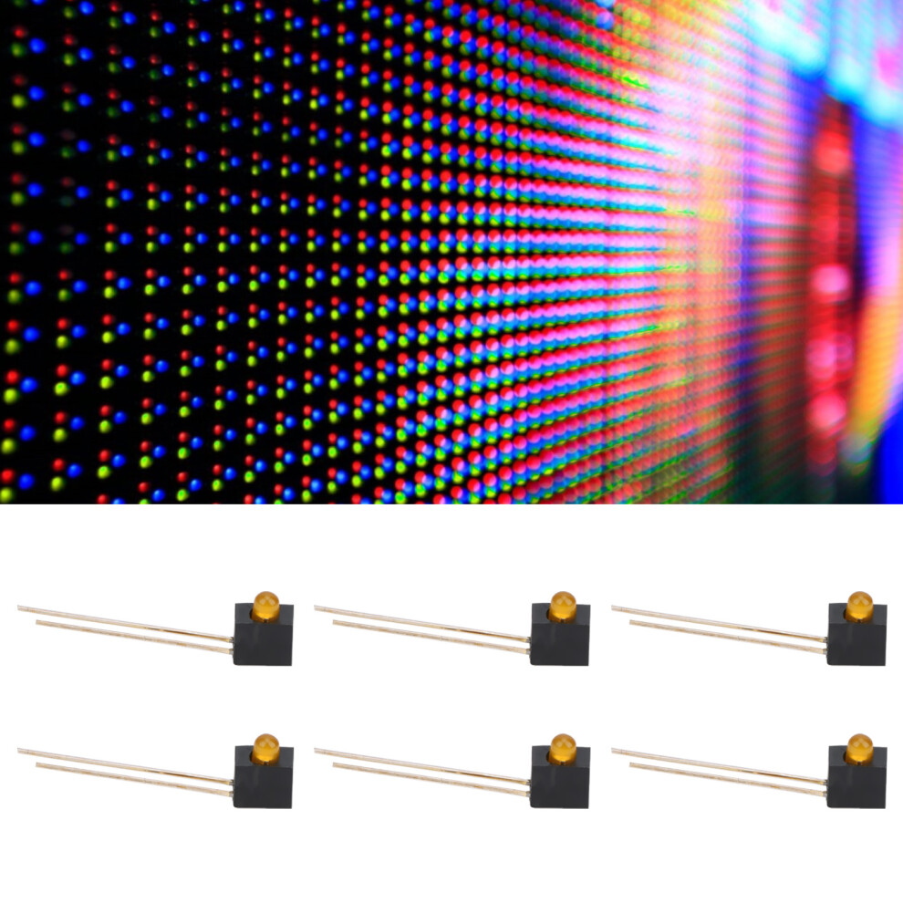 100Pcs 3Mm Led Holder With 90Bend, Orange Light, Plastic 8281379392183