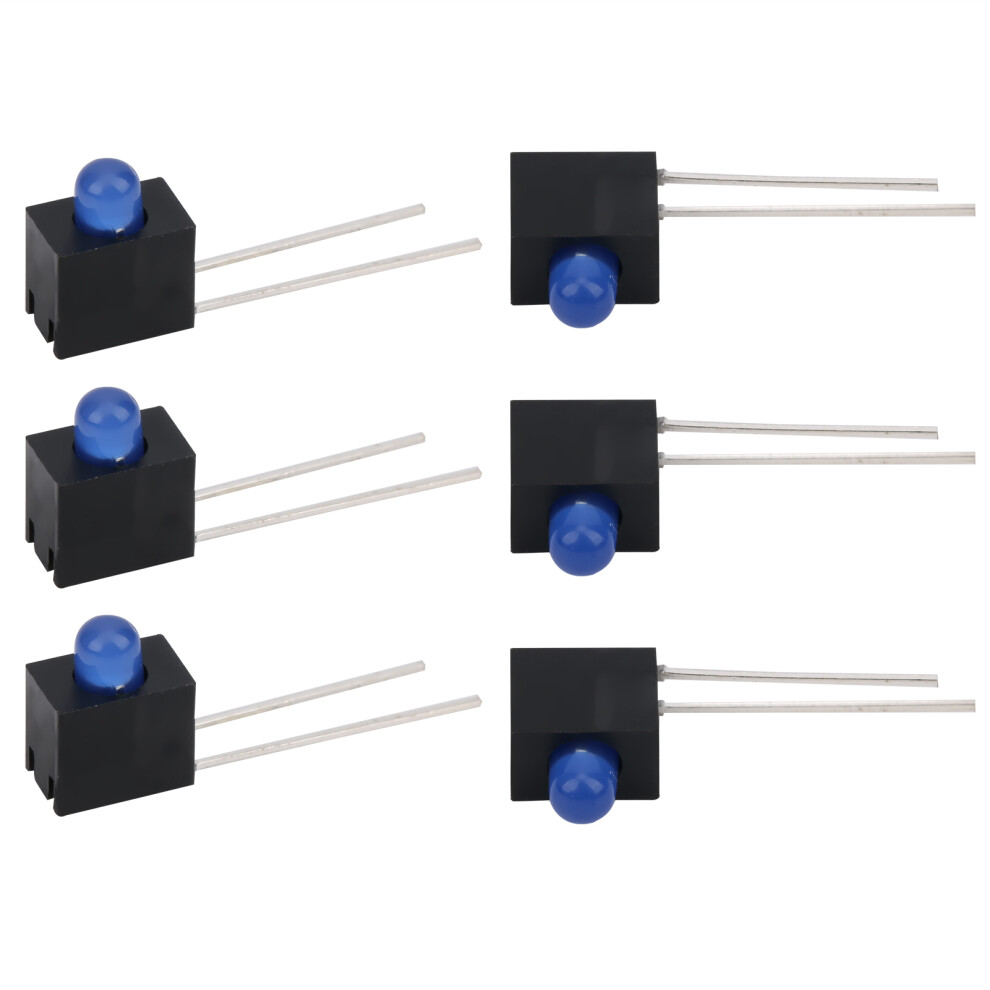 100Pcs 3Mm Led Holder With Blue Light, 90 Bend, Plastic 3781379392145