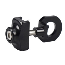Kettingregelaar van Aluminiumlegering voor Opvouwbare Fietskettingspanner Is Geschikt voor Opvouwbare Fietsrits. Zwart