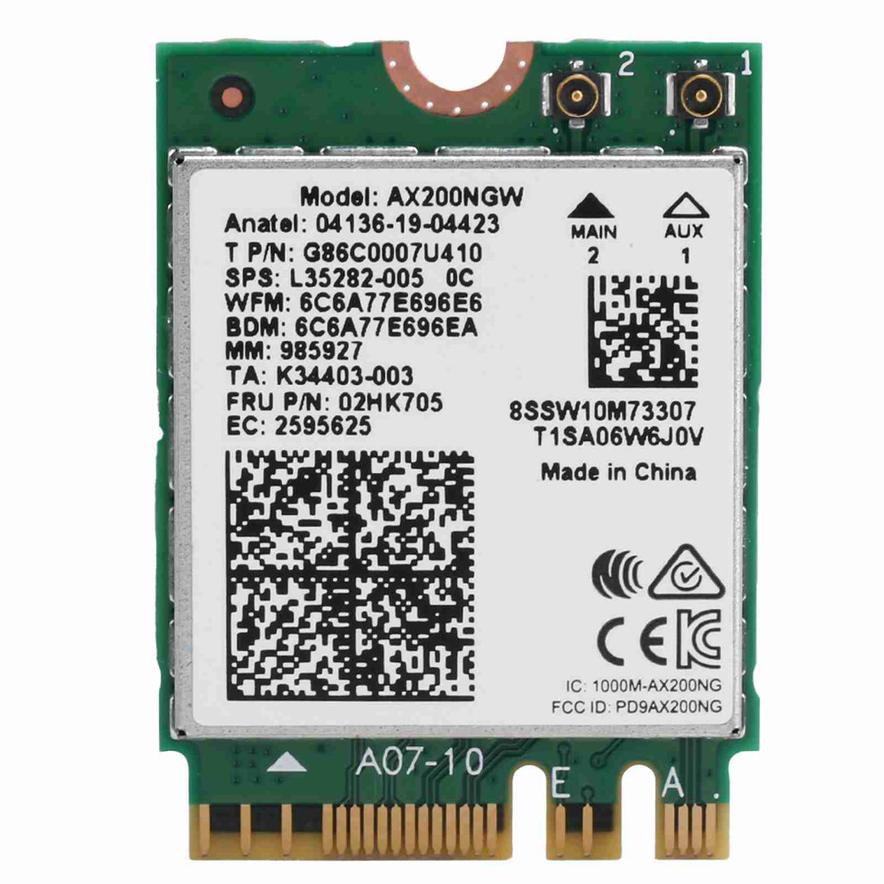M.2 Wifi Card Ax200ngw Bluetooth 5.1 Dual 802.11Ax Ngff Computer Adapter 8741379394681