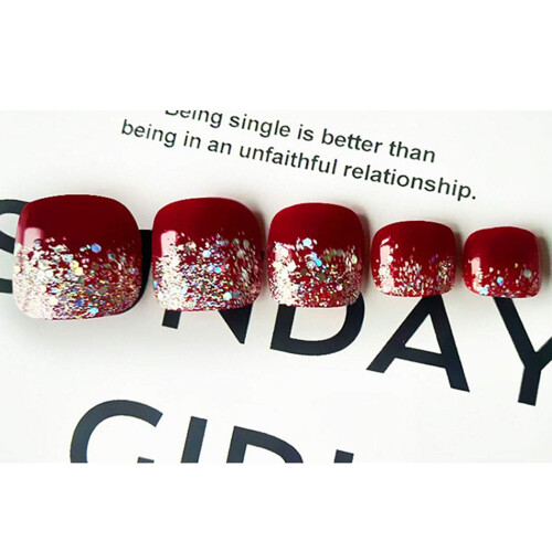 Νύχια ποδιών με φινίρισμα ποιότητας Rhinestone Designs Salon Quality, επαναχρησιμοποιήσιμα 2
