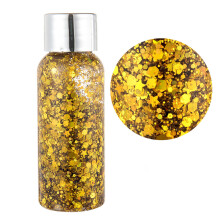 Purpurina corporal holográfica con lentejuelas, fácil de usar, purpurina brillante y gruesa para el cabello, purpurina facial de sirena resistente