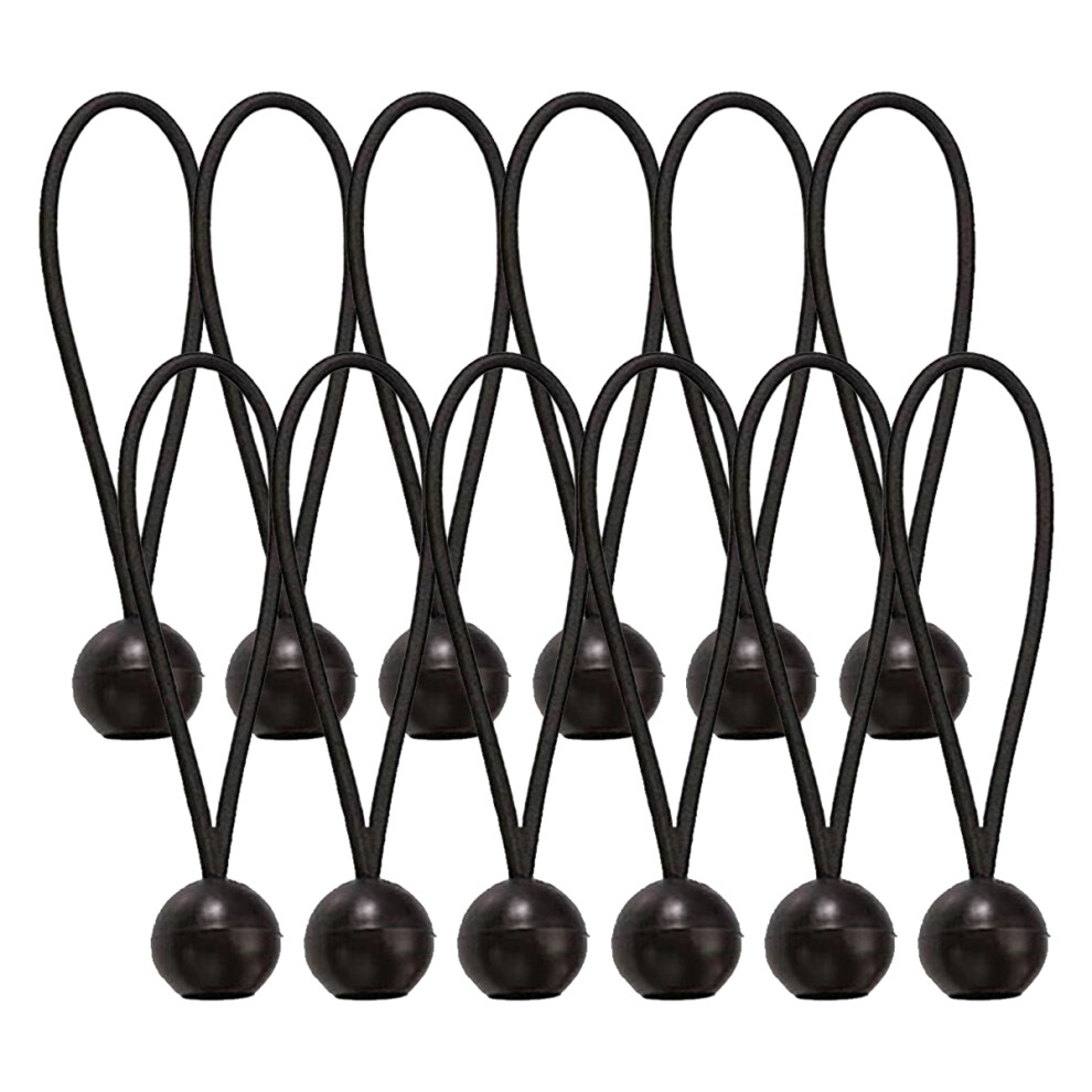 Bungee Loop, Clamping Rubbers Offering Reliable Hold And Easy To Use For Securing Items Through Grommets Or Around Poles, 12PCS For Halloween Parties