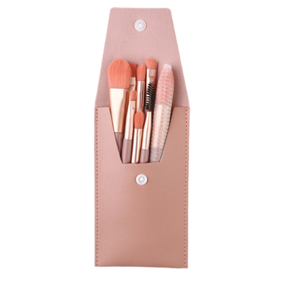 Coral/Orange Mini Travel Makeup Kit, Ideal Christmas Gift For Makeup Lovers, Complete Set With Versatile Brushes For All Your Beauty Needs ( Orange)