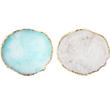 Creative Palette Hub, paleta de resina ecológica para decoración de uñas, textura suave para una mezcla sin esfuerzo, diseño de borde dorado que