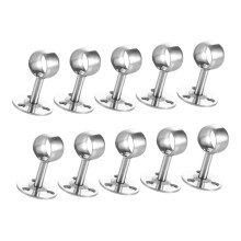 Heavy Duty Stainless Steel Closet Rod Holder, CeilingMount Wardrobe Rail Brackets, 10Piece Set, Shower Wardrobe Rails