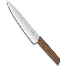 Victorinox Swiss Modern, Professioneel snijmes, Extra scherpe lemmet, Rechte snede, 20 cm, Handvat van edelhout,