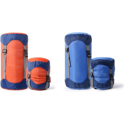 Lightweight Waterproof Compression Stuff Sack for Camping Sleeping Bag, Large Capacity M Orange 1