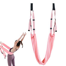 Aerial Yoga Swing Hammock for Flexibility and Core Training with Door Anchor Pink