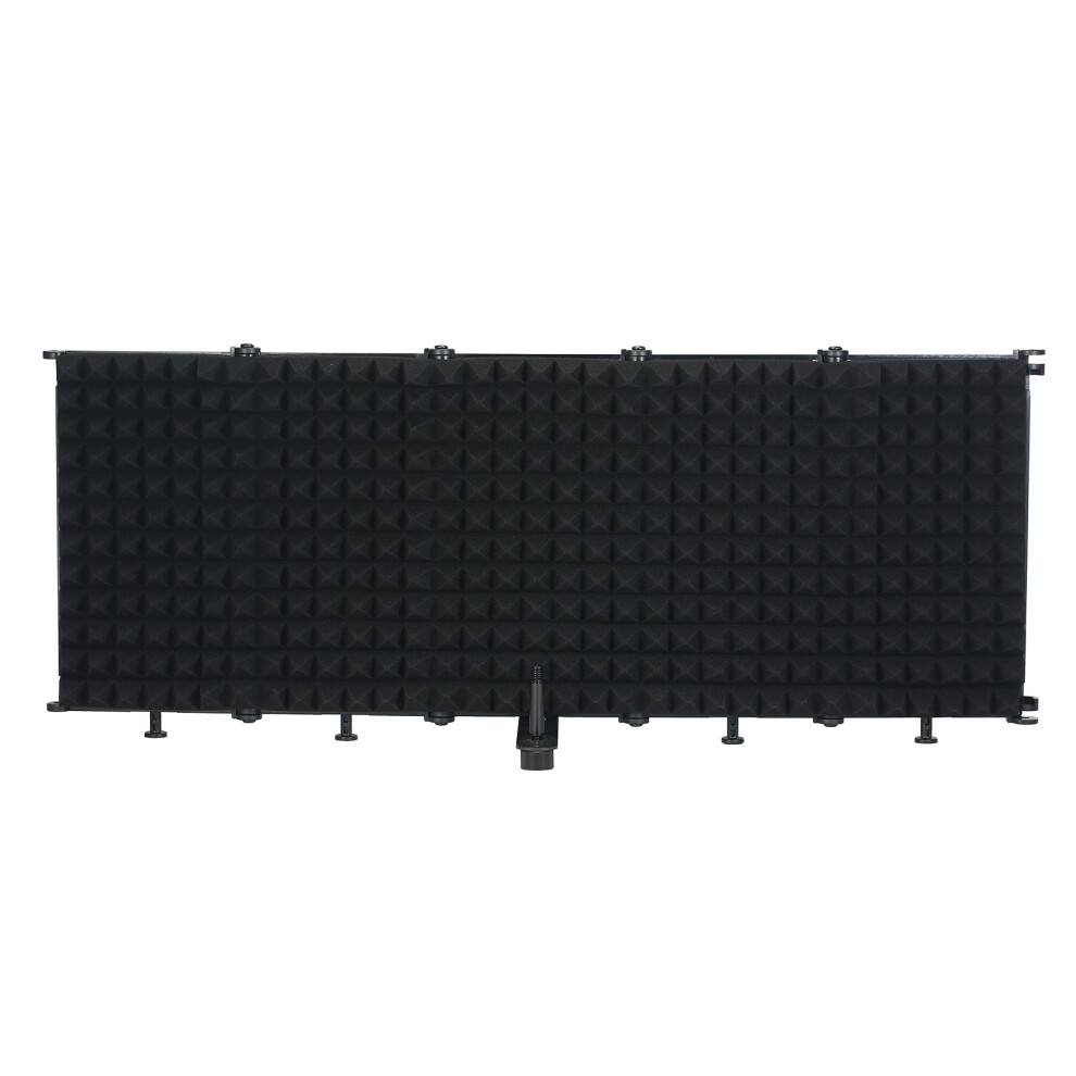 Foldable 5-Panel Microphone Isolation Shield, 70.5X28cm Black 8071379396966