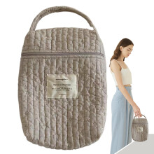 Diaper Bag Organizer Baby Nursery Cotton Quilted Diaper Bag Portable Diaper Organizer Multipurpose Nappy Stacker for Wipes and Diapers