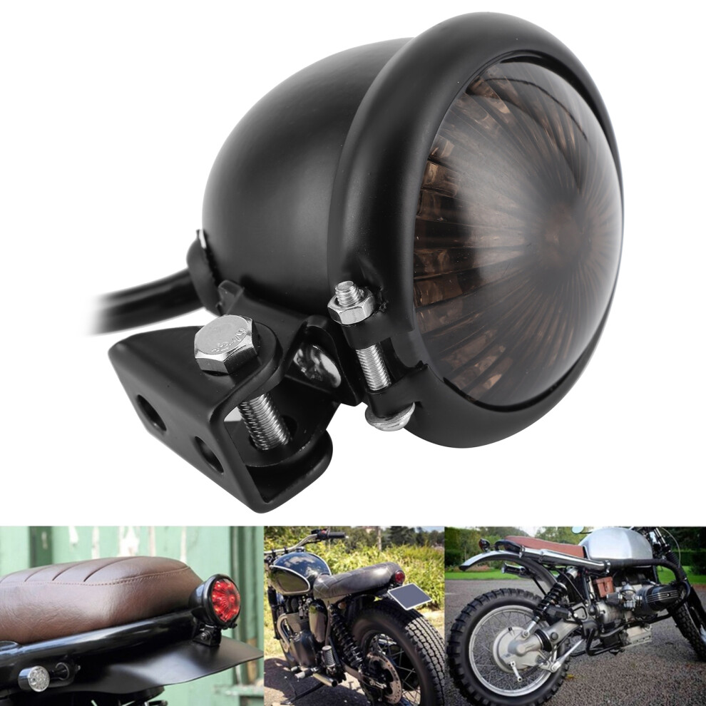 Universal 12V Motorcycle Led Tail Smoked Lens Housing Light/Black 9441379397550