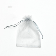 (Grey, 10x15cm 100pcs) 100 sachets en organza (22 couleurs) - 7x9, 9x12, 10x15, 13x18 cm - Idéal pour les mariages, Noël et les bijoux.
