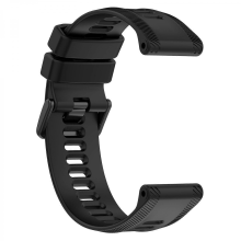 (Black) Cinturino in silicone twill per orologio Garmin Forerunner 955