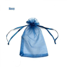 (navy, 9x12cm 100pcs) 100 sachets en organza (22 couleurs) - 7x9, 9x12, 10x15, 13x18 cm - Idéal pour les mariages, Noël et les bijoux.