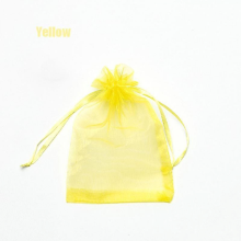 (Yellow, 10x15cm 100pcs) 100 sachets en organza (22 couleurs) - 7x9, 9x12, 10x15, 13x18 cm - Idéal pour les mariages, Noël et les bijoux.