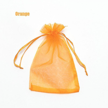 (Orange, 13x18cm 100pcs) 100 sachets en organza (22 couleurs) - 7x9, 9x12, 10x15, 13x18 cm - Idéal pour les mariages, Noël et les bijoux.