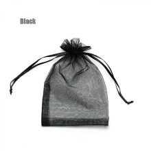 (Black, 7x9cm 100pcs) 100 sachets en organza (22 couleurs) - 7x9, 9x12, 10x15, 13x18 cm - Idéal pour les mariages, Noël et les bijoux.