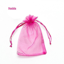 (fushia, 13x18cm 100pcs) 100 sachets en organza (22 couleurs) - 7x9, 9x12, 10x15, 13x18 cm - Idéal pour les mariages, Noël et les bijoux.