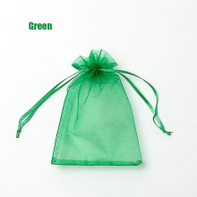 (Green, 13x18cm 100pcs) 100 sachets en organza (22 couleurs) - 7x9, 9x12, 10x15, 13x18 cm - Idéal pour les mariages, Noël et les bijoux.