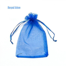 (royal blue, 10x15cm 100pcs) 100 sachets en organza (22 couleurs) - 7x9, 9x12, 10x15, 13x18 cm - Idéal pour les mariages, Noël et les bijoux.