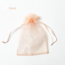 (peach, 10x15cm 100pcs) 100 sachets en organza (22 couleurs) - 7x9, 9x12, 10x15, 13x18 cm - Idéal pour les mariages, Noël et les bijoux.