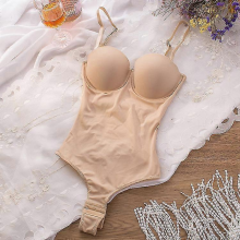(Skin Color, S) Body push-up dos nu string pour femme