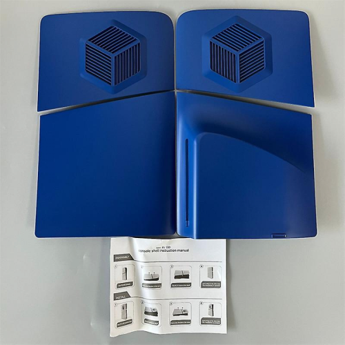 (Blue) PS5 Slim Replacement Case Cover Skin Shell Accessories