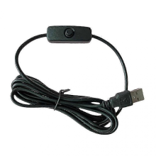 (Black, 501 switch) 2m USB Extension Cable with On/Off Switch, Male to Female for Data & Power