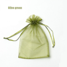 (olive green, 13x18cm 100pcs) 100 sachets en organza (22 couleurs) - 7x9, 9x12, 10x15, 13x18 cm - Idéal pour les mariages, Noël et les bijoux.
