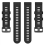 (Black) Garmin Forerunner 955 Silicone Twill Watch Band 3