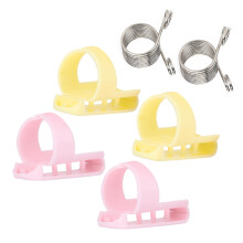 6Pcs Plastic Yarn Guide Thimbles for Comfort Knitting and Sewing
