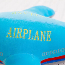 2X Nuevo 40 cm Tamaño  Simulación de Avión Juguetes de Peluche Niños Dormir Cojín Trasero Avión Suave Almohada Peluche Muñecas Azul