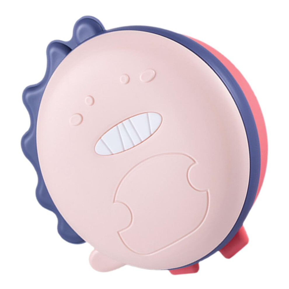 Feeding Plate With Powerful Suction Cup Non Slip Divided Silicone Food Tray Pink