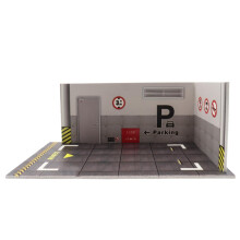 1/24 Scale Parking Lot Model, Sports Car Display Stand, Diorama Scene, Ideal For Displaying Cars Grey
