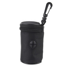 Portable poop bag holder for leakproof dispenser with practical design for storing poop bags, compatible with belts.