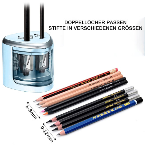 Efficient Electric Pencil Sharpener, Three Sharpening Options Available, Dual Diameter Capability For Versatile Sharpening, Safe And Convenient For K 1