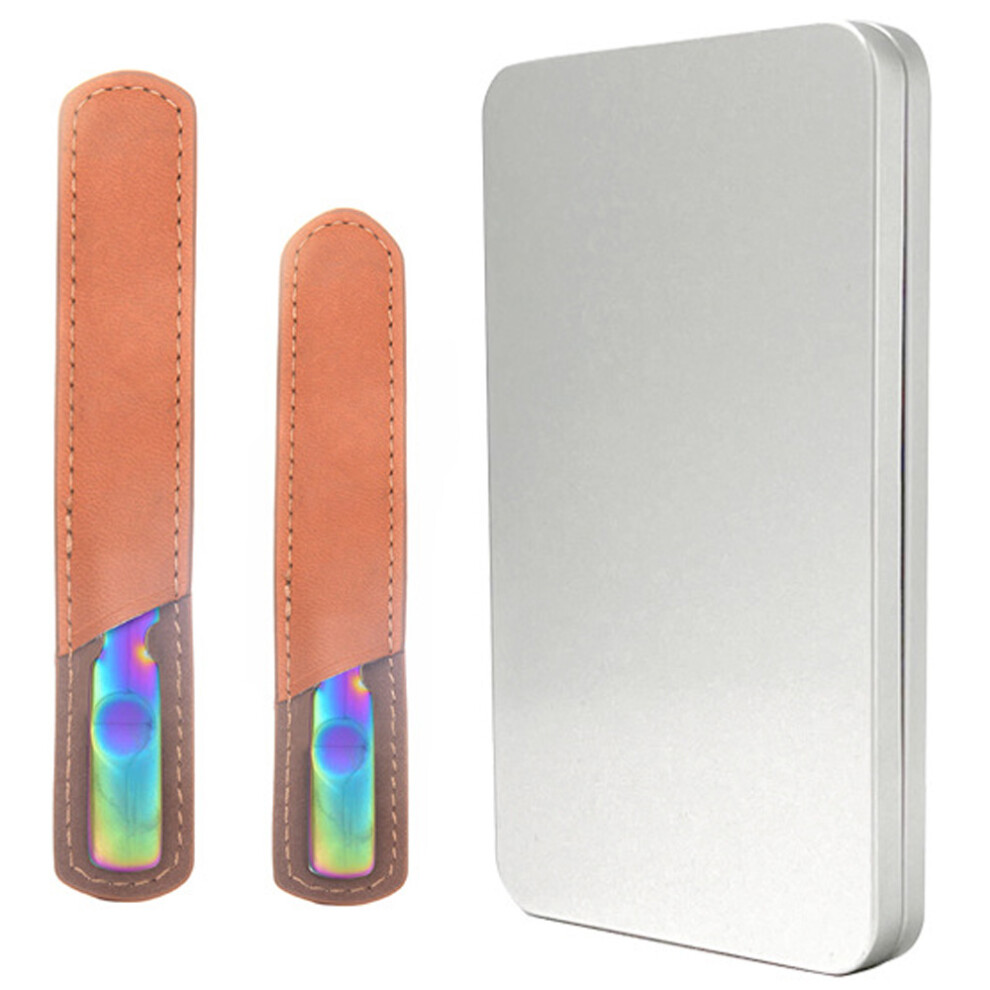 Portable Size Nail Grooming Solution, Stainless Steel Nail File With Safe Double-Sided Textures, Ergonomic Anti-Slip Handle Ensures Secure Grip, Mult