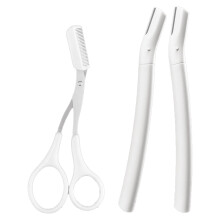 Gezichtshaarverwijderaar voor wenkbrauwen, dermaplaning tool met micro-afstandsbescherming en antisliphandvat voor nauwkeurige controle, ideaal voor