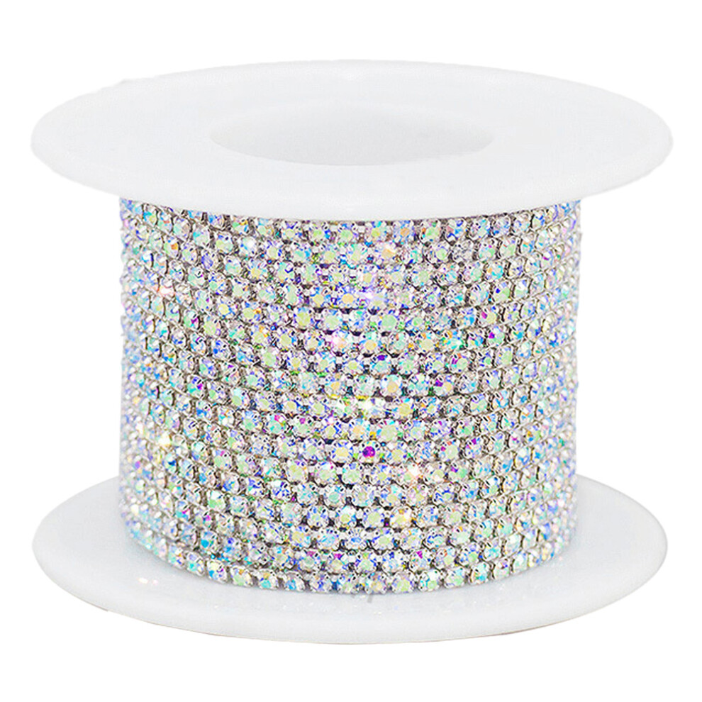 Shimmering Innovation: Crystal Rhinestone Chain, Environmentally Friendly And Super Glittering For Crafting And Decoration (10 Yards) For Nightclubs