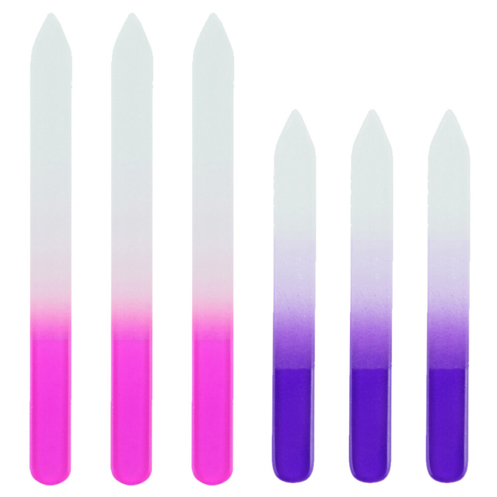 Color Crystal Nail File, Velvet Smooth Surface, Lifetime Guarantee, Czech Tempered Glass, Non-abrasive, Double Sided Filing Surface For Natural Nail