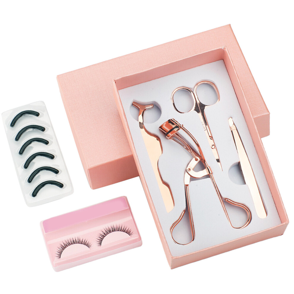 Eyelash Extension Tweezers, Portable Eyelash Curler Universal Eye Shapes and Sizes Stainless Steel Makeup Tools for False Eyelashes Applicator &