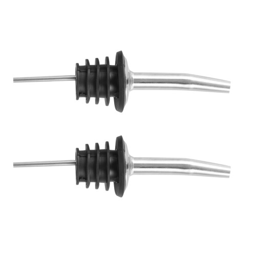 2pcs Acier inoxydable Liqueur  verseur avec bouchon de caoutchouc 2