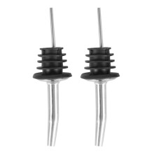 2pcs Acier inoxydable Liqueur verseur avec bouchon de caoutchouc