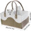 Extra Large Diaper Caddy Organizer with Side Pockets Felt Nursery Storage Basket Khaki 5