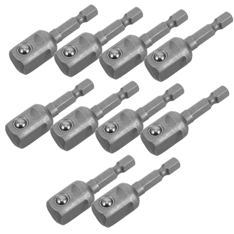 Impact Socket Adapter Set 10Piece Square To Hex Shank Converter Metal Bit Adapter For Power Drill And Pneumatic Tools 9187378461167